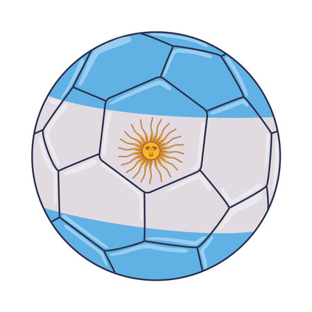 soccer argentina ballのイラスト素材