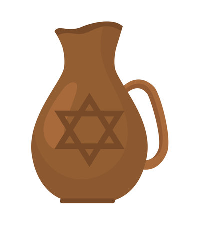 hanukkah jar with starのイラスト素材