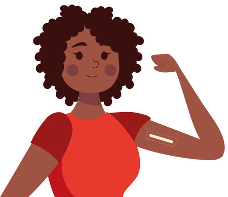 woman and contraceptive implantのイラスト素材