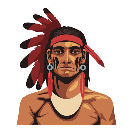 native american manのイラスト素材
