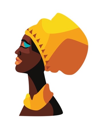 gele traditional turbanのイラスト素材