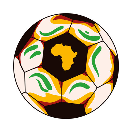 african nations cup soccer ballのイラスト素材