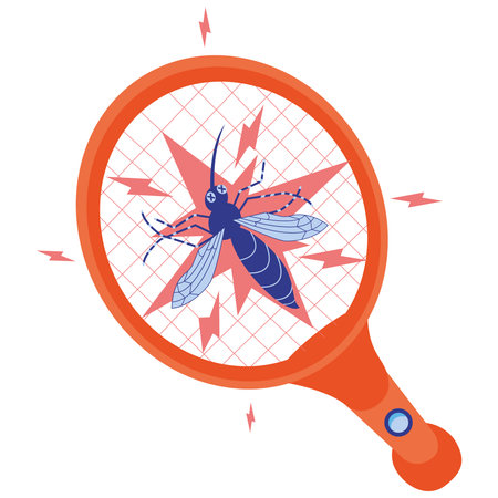 electric fly swatter dengue preventionのイラスト素材