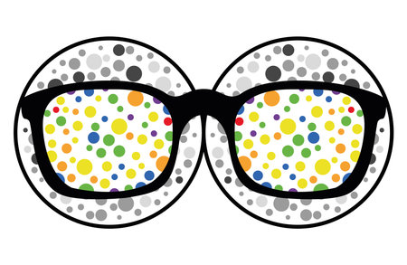 colour blindness glasses testのイラスト素材