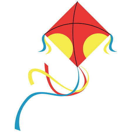 kite fly paper toyのイラスト素材