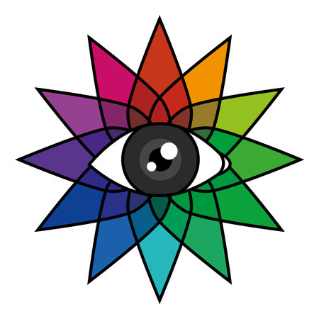 eye with colour blindnessのイラスト素材