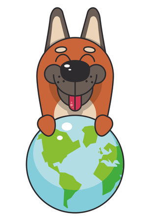 world dog day celebrationのイラスト素材