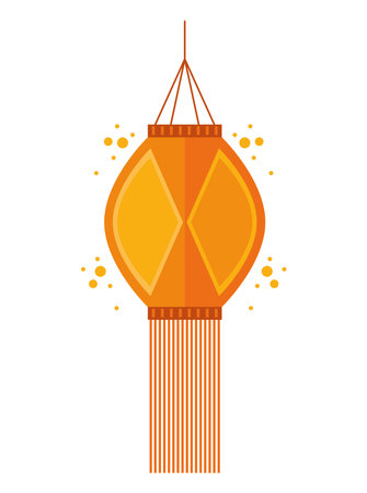 diwali paper lamp hangingのイラスト素材