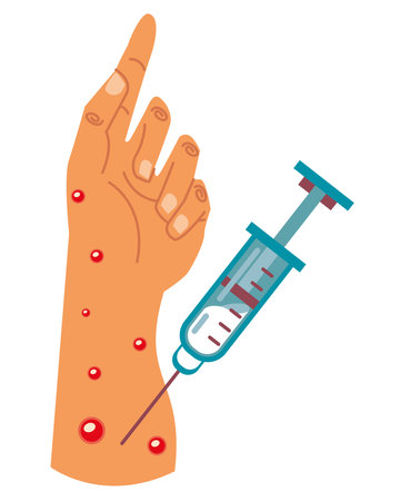 vaccination against monkeypox virusのイラスト素材