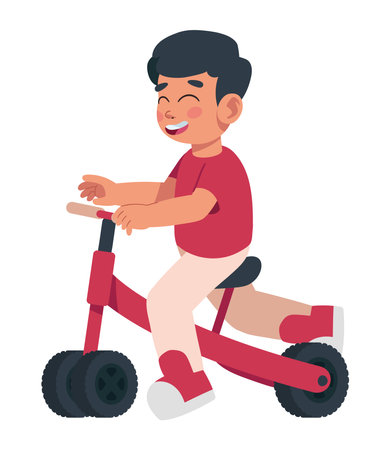 little boy wearing summer clothesのイラスト素材