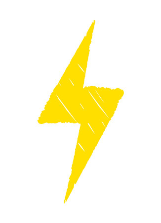 brush stroke of thunderbolt