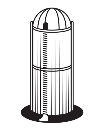 grain silo farmのイラスト素材