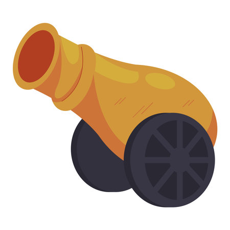 cannon war weapon iconのイラスト素材