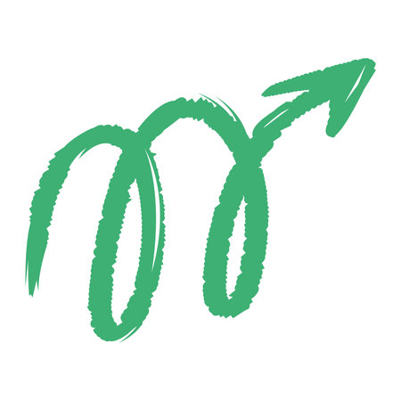 spiral arrow greenのイラスト素材