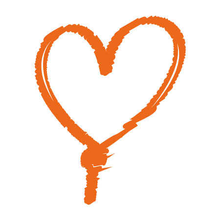 heart love color brush strokeのイラスト素材