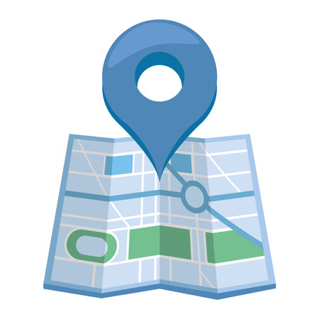 maps and navigation track destinationのイラスト素材