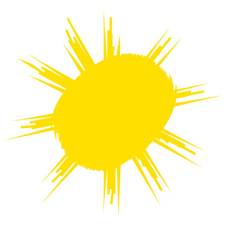 hand drawn sun designのイラスト素材