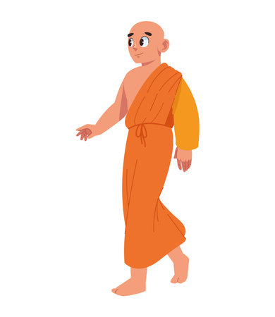 buddhist man portraitのイラスト素材