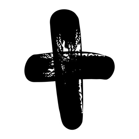 cross geometric shape brush doodleのイラスト素材