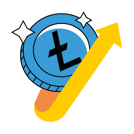 cryptocurrency litecoin iconのイラスト素材