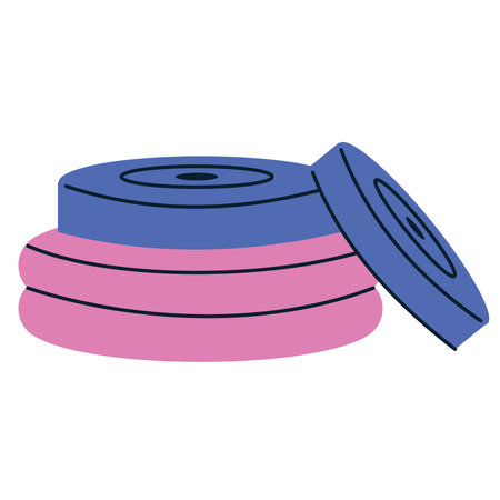 weight plates gym sports equipmentのイラスト素材