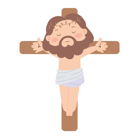 cute jesus crucifixionのイラスト素材