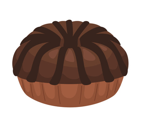 chocolate tart dessertのイラスト素材