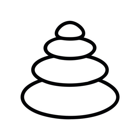 Zen Stone Balance Meditation Iconのイラスト素材