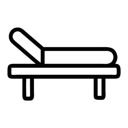 Therapy Table Wellness Treatment Iconのイラスト素材