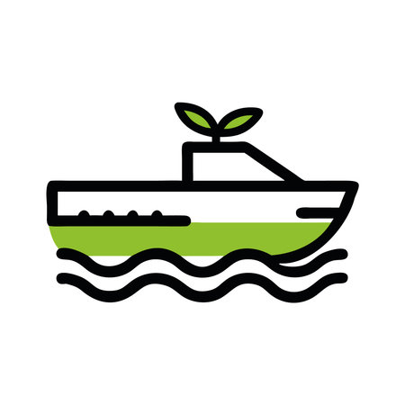 Sustainable Ship Green Energy Transportのイラスト素材