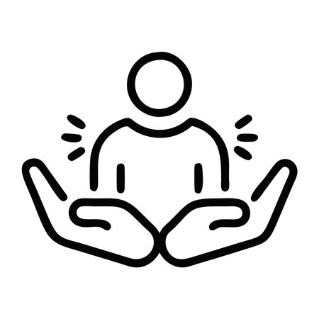 Meditation Pose Mindfulness Iconのイラスト素材