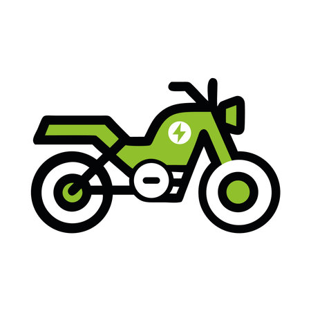 Electric Motorcycle Eco Friendly Transportのイラスト素材
