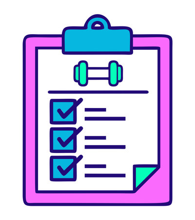 Workout Plan Clipboard Iconのイラスト素材