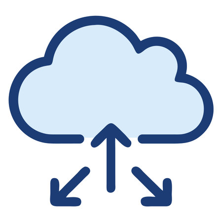 Cloud Computing Data Transfer Synchronizationのイラスト素材