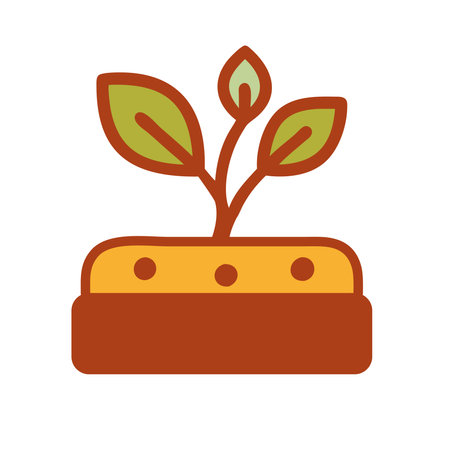 Sustainable Plant Based Soil Iconのイラスト素材