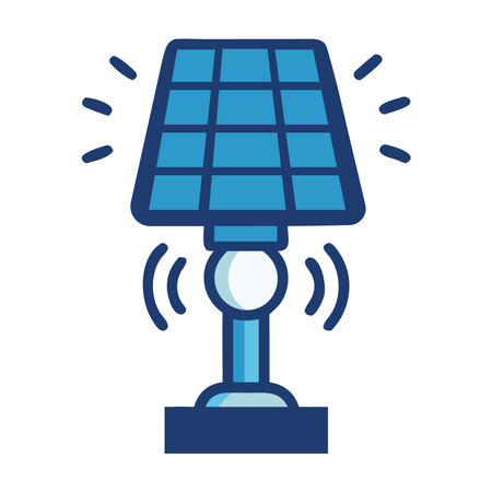 Smart Solar Panel Energy Lamp Iconのイラスト素材
