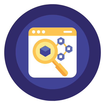 Blockchain Data Search and Analysis Iconのイラスト素材