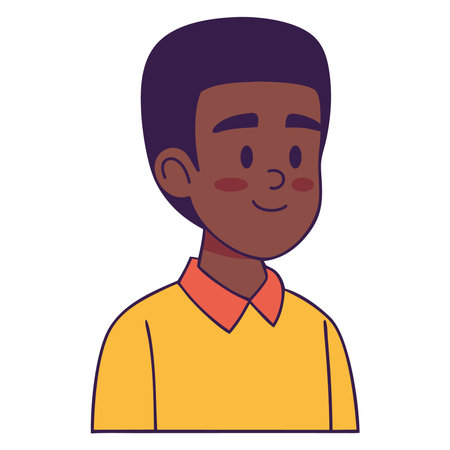 Young Male Character Friendly Expressionのイラスト素材