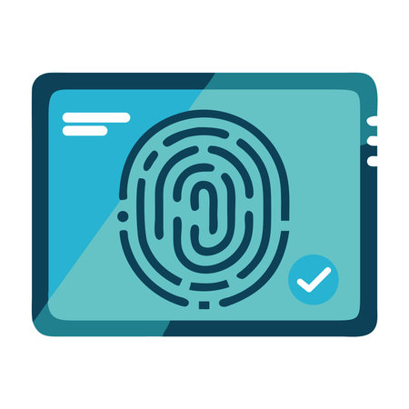 Biometric Fingerprint Authentication Screenのイラスト素材