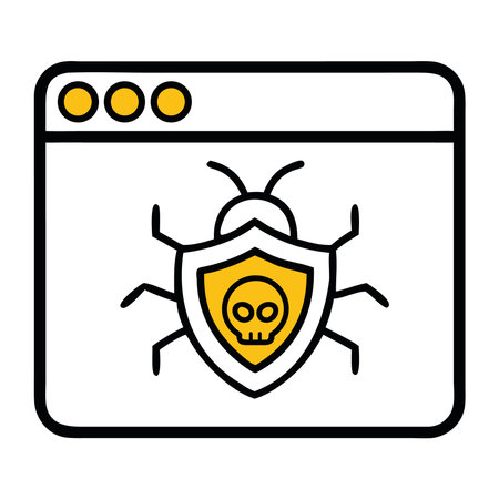 Data security malware browser iconのイラスト素材