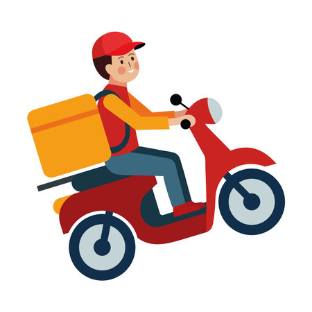 Motorcycle Delivery Express Iconのイラスト素材