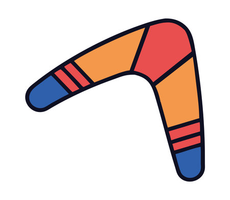 Australia boomerang cultureのイラスト素材