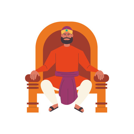 Indian King Throneのイラスト素材