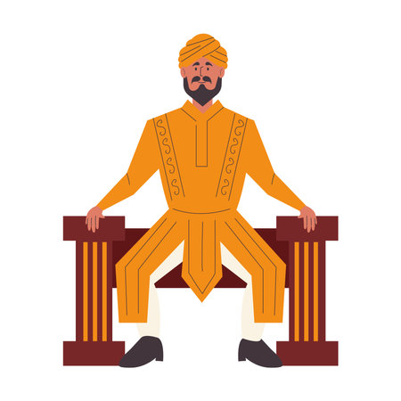 Indian King Rulerのイラスト素材