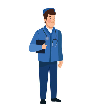 Nursing Student Male Iconのイラスト素材