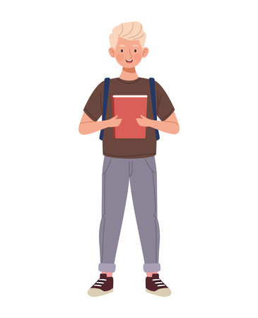 New Student Excitedのイラスト素材