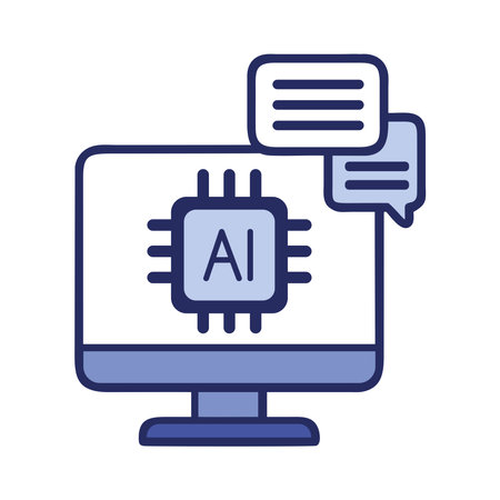 AI Chatbot Computer Digital Neural Processorのイラスト素材