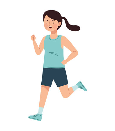 Student Athlete Joggingのイラスト素材