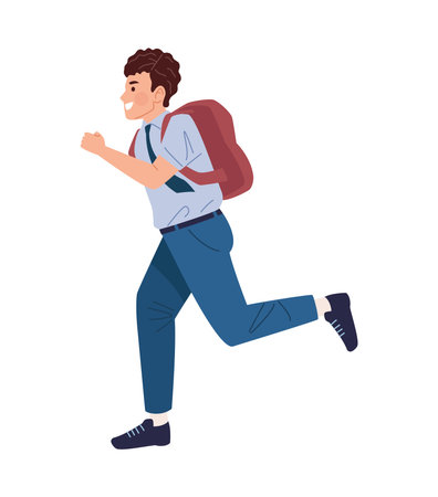 Student Running Sportのイラスト素材
