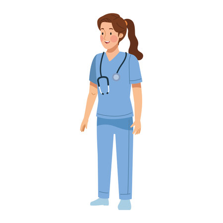 Nursing Student with Medical Toolのイラスト素材